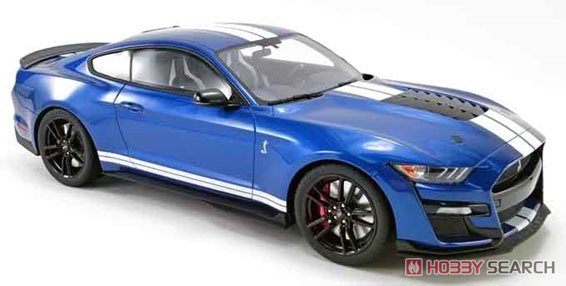 フォード マスタング シェルビー GT500 2020 (ブルー/ホワイトストライプ) US Exclusive (ミニカー) 商品画像1