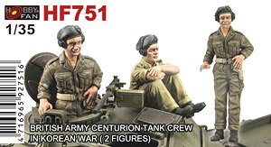 British Army Centurion Tank Crew in Korean War (2 Figures) (Plastic model)