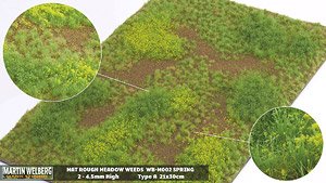 Mat Rough Meadow Weeds 4.5mm High Spring (Plastic model)