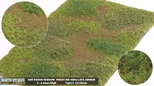 Mat Rough Meadow Weeds 4.5mm High Late Summer (Plastic model)
