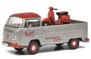 VW T2a `VINTAGE SCOOTER SERVICE` ヴェスパPX積載 (ミニカー)