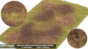 Mat Wild Verge Weeds 6mm High Early Winter (Plastic model)