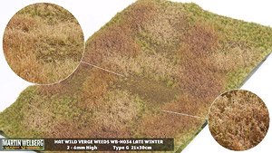 Mat Wild Verge Weeds 6mm High Late Winter (Plastic model)
