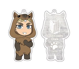 Attack on Titan Animarukko Acrylic Key Ring Season 3 Ver. Erwin (Anime Toy)