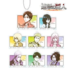 Attack on Titan Trading Acrylic Key Ring Vol.2 (Set of 8) (Anime Toy)