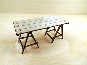 木板テーブルと架台セット (木板×1 架台×2) (プラモデル)