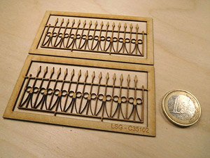 Iron Fences for Walls (Plastic model)