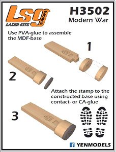 Modern War Type B Bootprint Stamps (Plastic model)