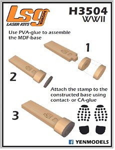 WWII Type B Bootprint Stamps (Plastic model)