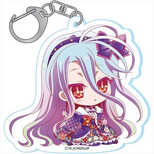 No Game No Life Zero Wa-Lolita Ver. Puchichoko Acrylic Key Ring [Shiro] (Anime Toy)