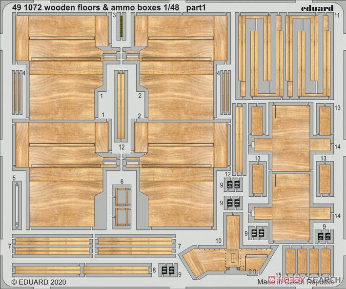 B-17G 木製床&弾薬箱 エッチングパーツ (HKモデル用) (プラモデル) その他の画像1