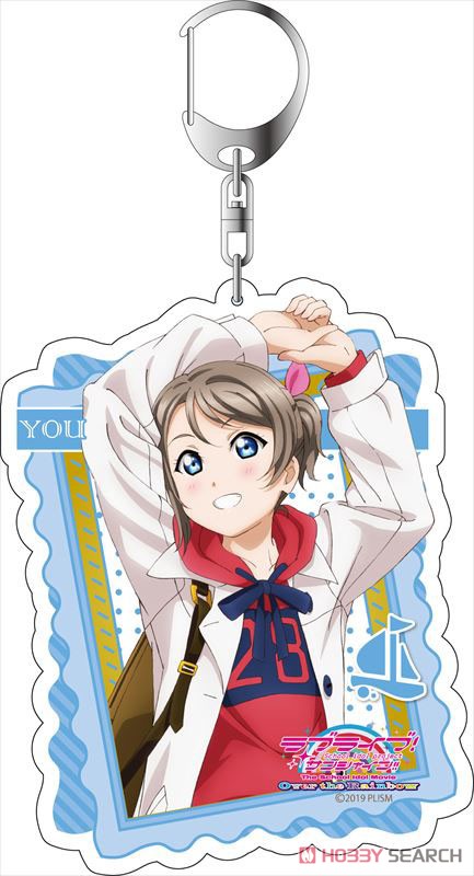 Love Live! Sunshine!! The School Idol Movie Over the Rainbow Big Key Ring You Watanabe Casual Wear Ver.2 (Anime Toy) Item picture1