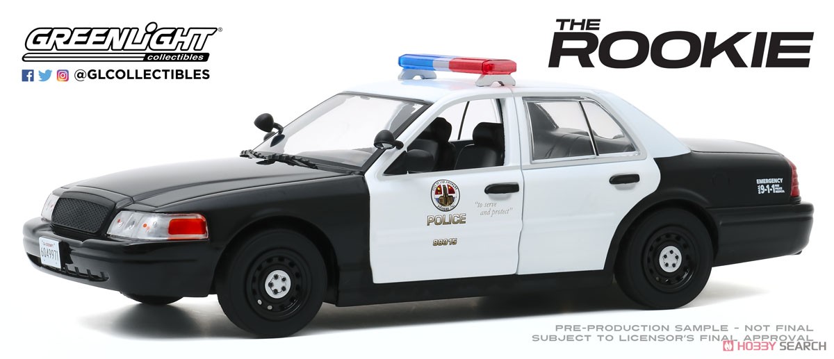 The Rookie (2018-Current TV Series) - 2008 Ford Crown Victoria Police Interceptor - Los Angeles Police Department (LAPD) (Diecast Car) Item picture1