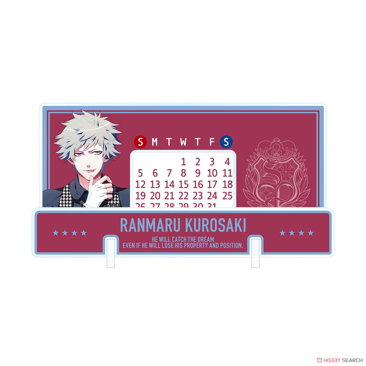 Uta no Prince-sama Ranmaru Kurosaki Desktop Acrylic Perpetual Calendar (Anime Toy) Item picture2