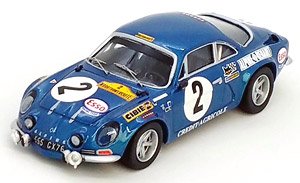 アルピーヌ ルノー A110 1971年マラソン・デラルート 1位 #2 JL Therier / J.Henry / M.Nusbaumer (ミニカー)