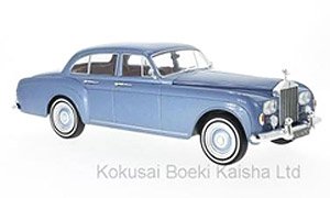 ロールスロイス シルバークラウド III Flying track H.J.Mulliner RHD 1965 メタリックライトブルー (ミニカー)