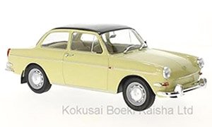 VW 1500 S (Typ 3) 1963 ベージュ/ブラック (ミニカー)