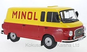 バルカス B 1000 ボックスワゴン Minol 1970 イエロー/レッド (ミニカー)