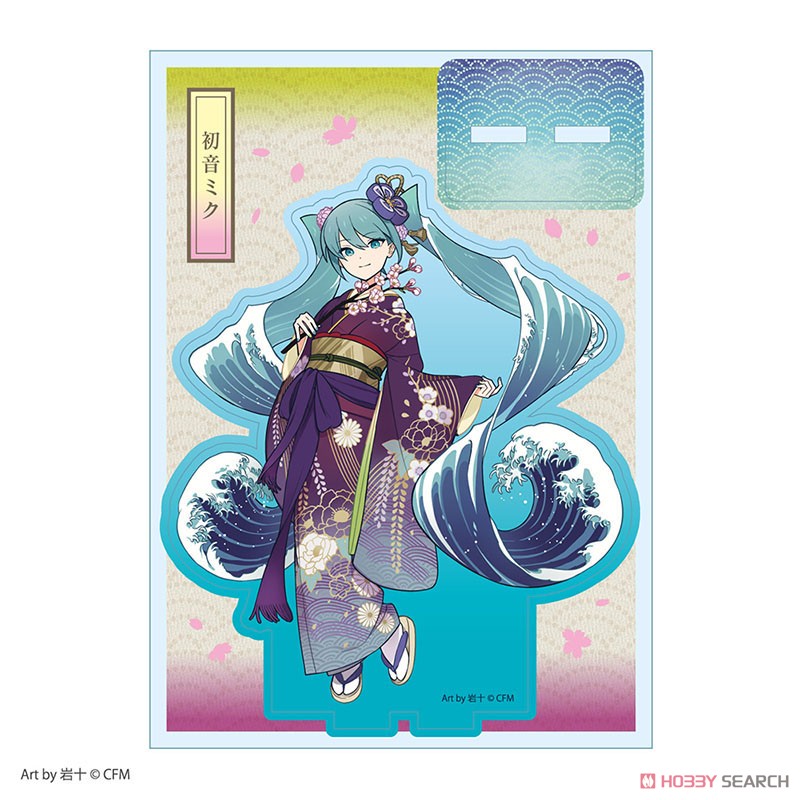 Hatsune Miku Acrylic Figure Stand (Ukiyo-e) (Anime Toy) Item picture1