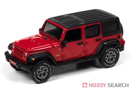 2018 Jeep Wrangler Sahara in Firecracker Red with Flat Black Roof (Diecast Car) Item picture1