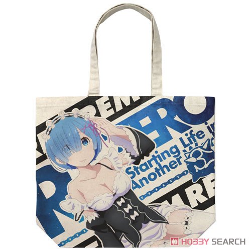 Re:Zero -Starting Life in Another World- Rem Dokidoki Full Graphic Large Tote Bag Natural (Anime Toy) Item picture1