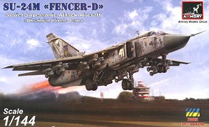 Su-24M `Fencer-D` Soviet Supersonic Attack Aircraft Ukrainian Pixel Camo (Plastic model)