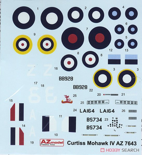 カーチス モホーク Mk.IV 「中国/ビルマ/インド戦線」 (プラモデル) 中身2