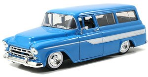 1957 CHEVY SUBURBAN LIGHT BLUE (ミニカー)
