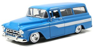 1957 CHEVY SUBURBAN LIGHT BLUE (ミニカー)