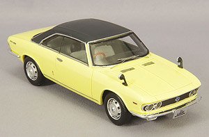 マツダ ルーチェ ロータリークーペ 1969年型 ムーンライトイエロー / レザートップ (ミニカー)