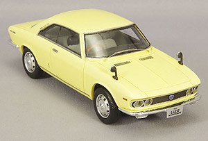 マツダ ルーチェ ロータリークーペ 1969年型 ムーンライトイエロー (ミニカー)