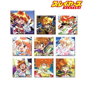 Slayers Trading Lina Inverse Square Can Badge (Set of 9) (Anime Toy)
