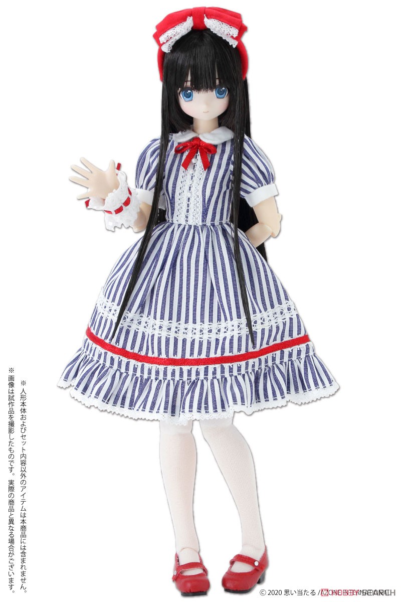 PNS Dreaming Girl`s Alice Dress Set (Blue Stripe) (Fashion Doll) Other picture2