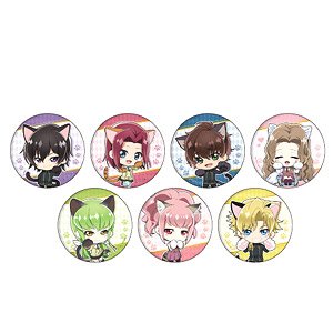 Can Badge [Code Geass Lelouch of the Rebellion] 01 Cat Ver. Box (Mini Chara) (Set of 7) (Anime Toy)