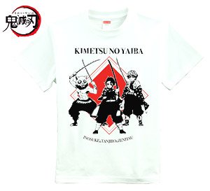 Tシャツ 「鬼滅の刃」 02 集合デザイン (Mサイズ) (キャラクターグッズ)