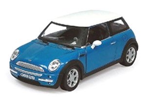 Mini Cooper Metallic Blue White Roof (Diecast Car)