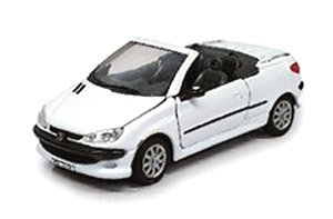 Peugeot 206CC White Open Top (Diecast Car)