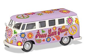 Volkswagen Campervan - Peace Love and Music (Diecast Car)