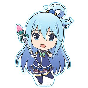 KonoSuba: God`s Blessing on this Wonderful World! Legend of Crimson Puni Colle! Key Ring (w/Stand) Aqua (Anime Toy)