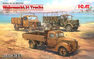 Wehrmacht 3t Trucks Set (V3000S, KHD S3000, L3000S) (Plastic model)