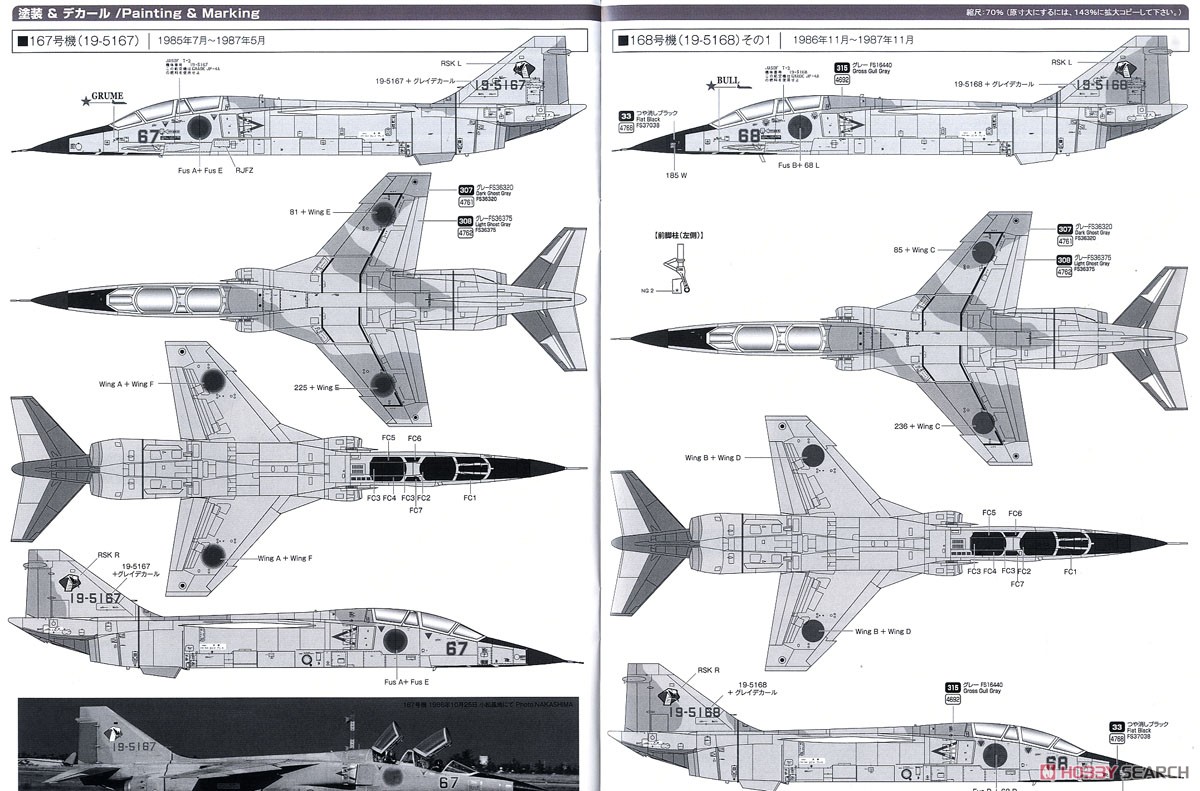 航空自衛隊 T-2 飛行教導隊・パート2 (ライトグレー制空迷彩編) (プラモデル) 塗装4