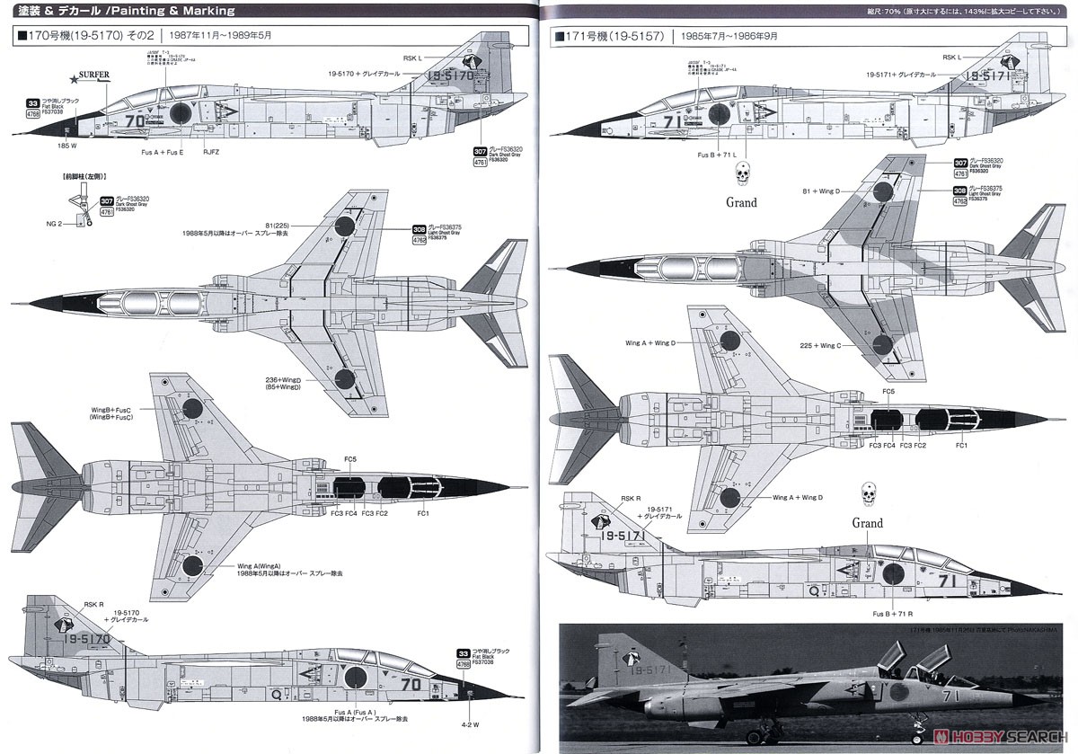 航空自衛隊 T-2 飛行教導隊・パート2 (ライトグレー制空迷彩編) (プラモデル) 塗装6