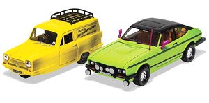 Only Fools and Horses Del Boy`s リライアント リーガル(イエロー) &フォード カプリMkII(グリーン) 2台セット (ミニカー)