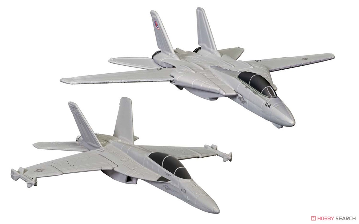F-14トムキャット(トップガン) ＆ F/A-18 ホーネット(トップガン マーヴェリック) 2機セット (完成品飛行機) 商品画像1