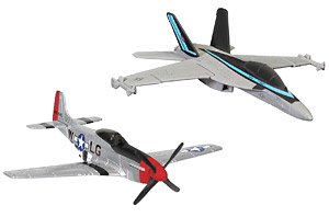 Maverick`s F/A-18 ホーネット & P-51D マスタング (トップガン マーヴェリック 2020) 2機セット (完成品飛行機)