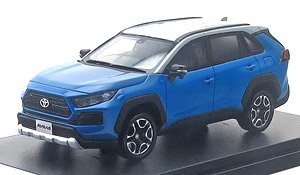 Toyota RAV4 Adventure (2019) アッシュグレーメタリック×シアンメタリック (ミニカー)