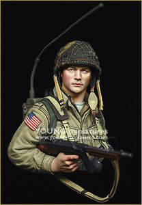 WWII US Airborne Radio Operator Carentan 1944 (Plastic model)