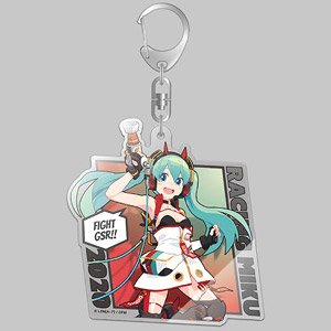 Hatsune Miku Racing Ver. 2020 Big Acrylic Key Ring 1 (Anime Toy)