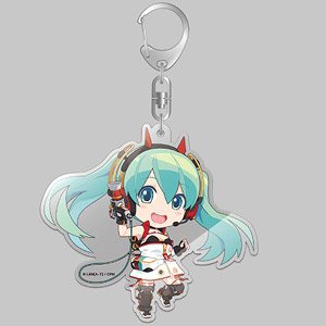 Hatsune Miku Racing Ver. 2020 Big Acrylic Key Ring 3 (Anime Toy)