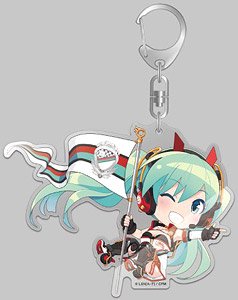 Hatsune Miku Racing Ver. 2020 Big Acrylic Key Ring 4 (Anime Toy)